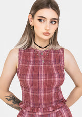 Zorina Baumwolle Gerafft Weste Top