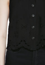 Synthweb Baumwolle Broderie Saum Cami Top