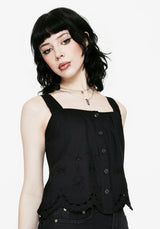 Synthweb Baumwolle Broderie Saum Cami Top