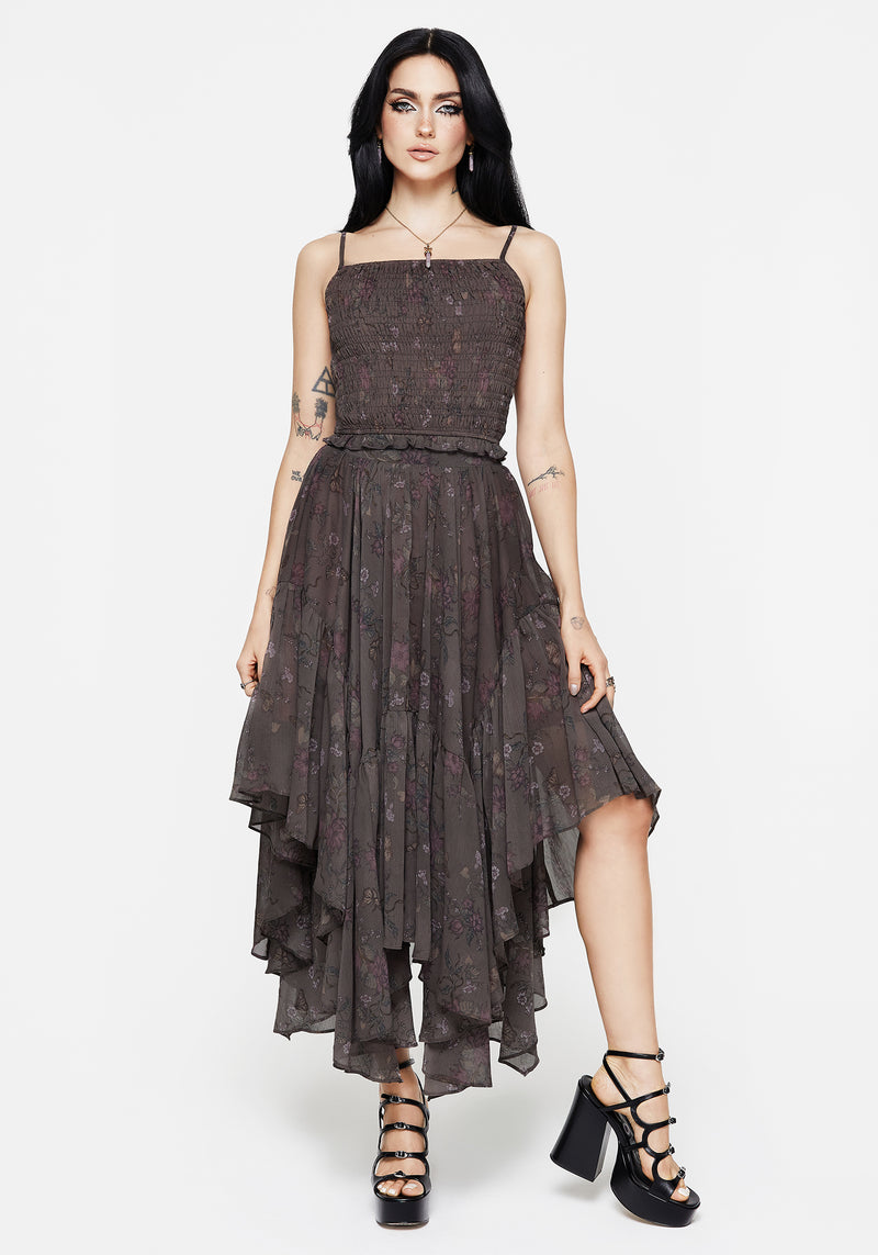 Arnora Chiffon Taschentuch Saum Midaxi Rock