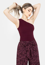 Midsommar Baumwolle Asymmetrisch Gerafft Top