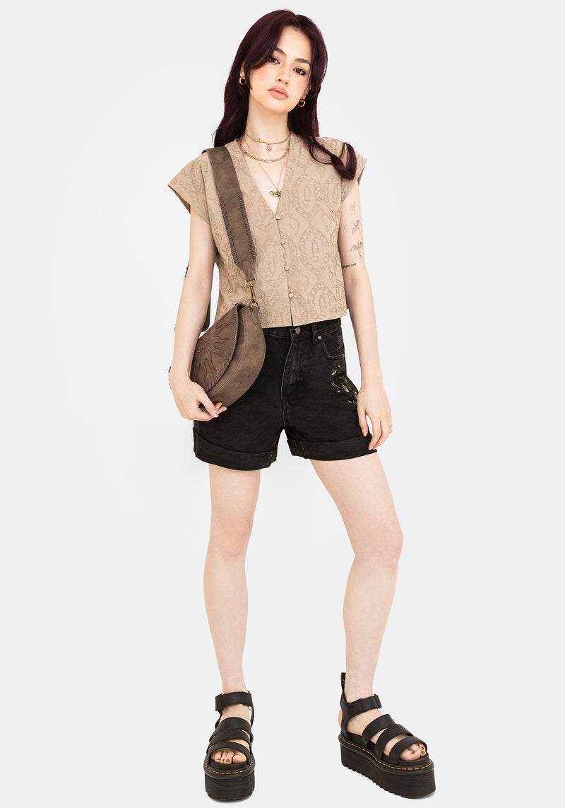 Suma Baumwolle Strukturiert Bluse