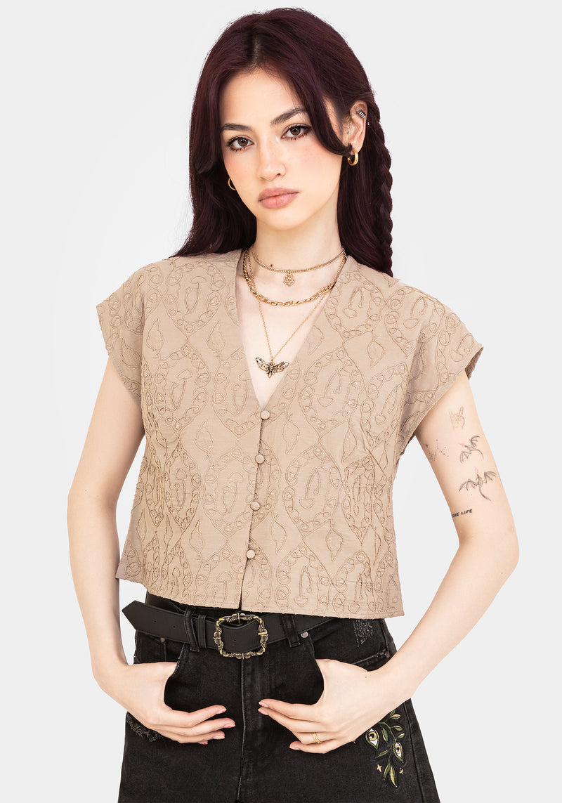 Suma Baumwolle Strukturiert Bluse