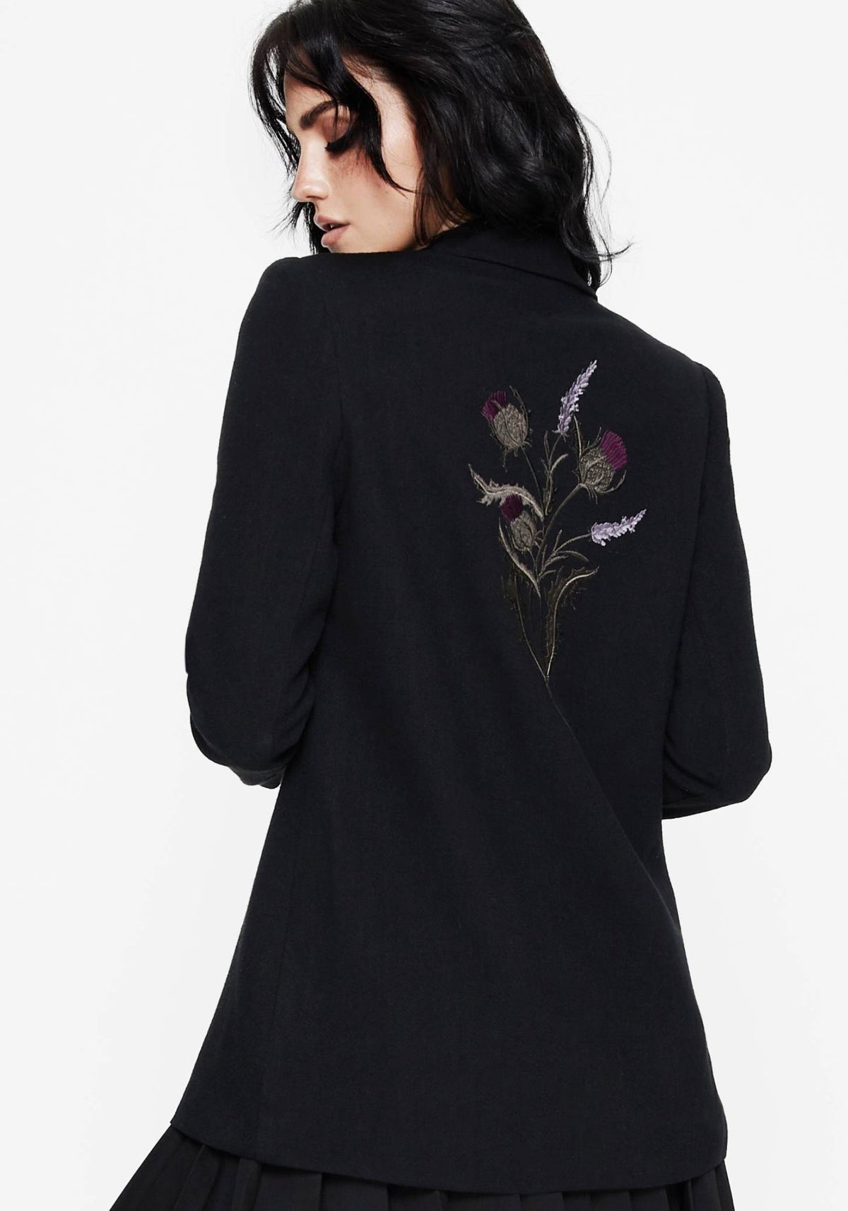 Chloris Bestickt Langschnitt Blazer