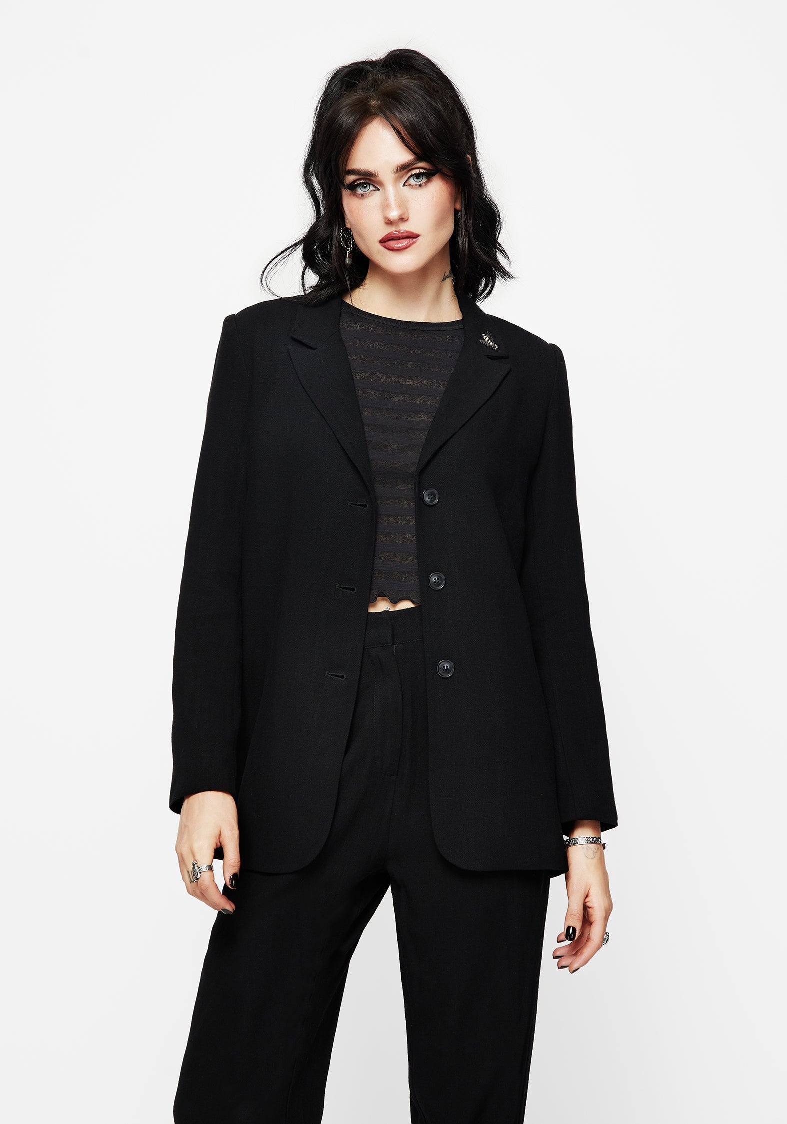 Chloris Bestickt Langschnitt Blazer