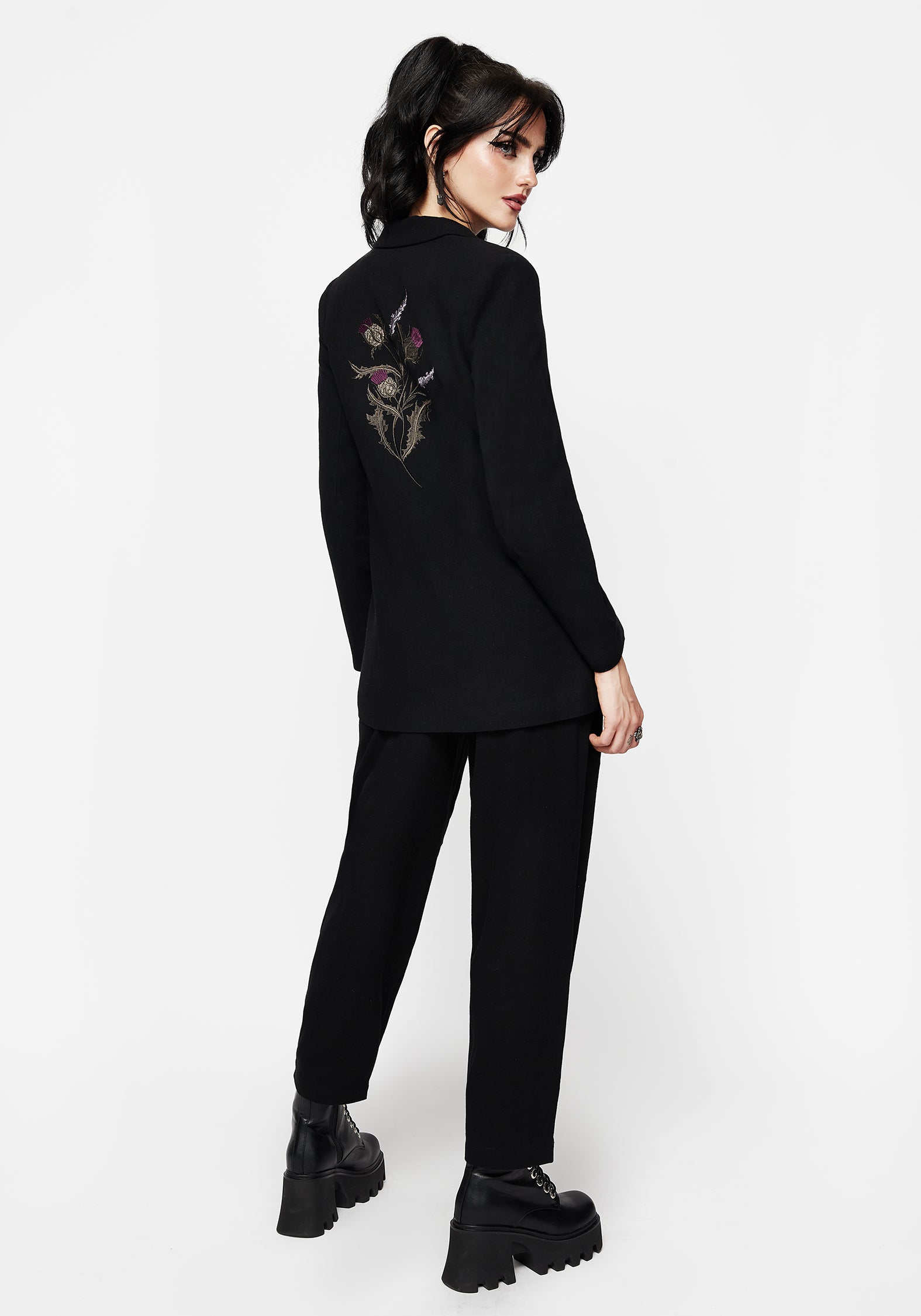 Chloris Bestickt Langschnitt Blazer