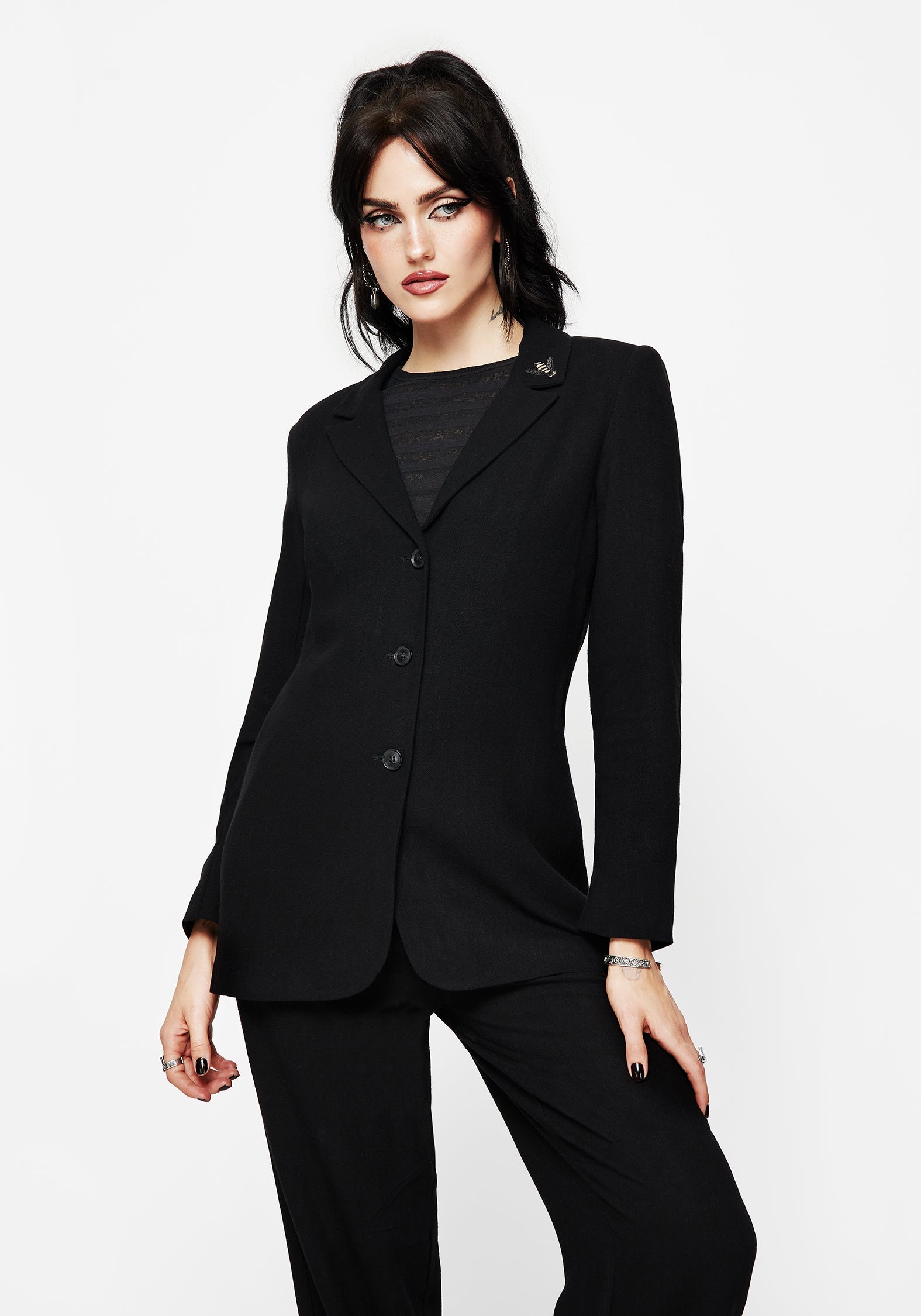 Chloris Bestickt Langschnitt Blazer