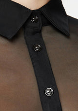 Finis Knopf Hoch Mesh Hemd     