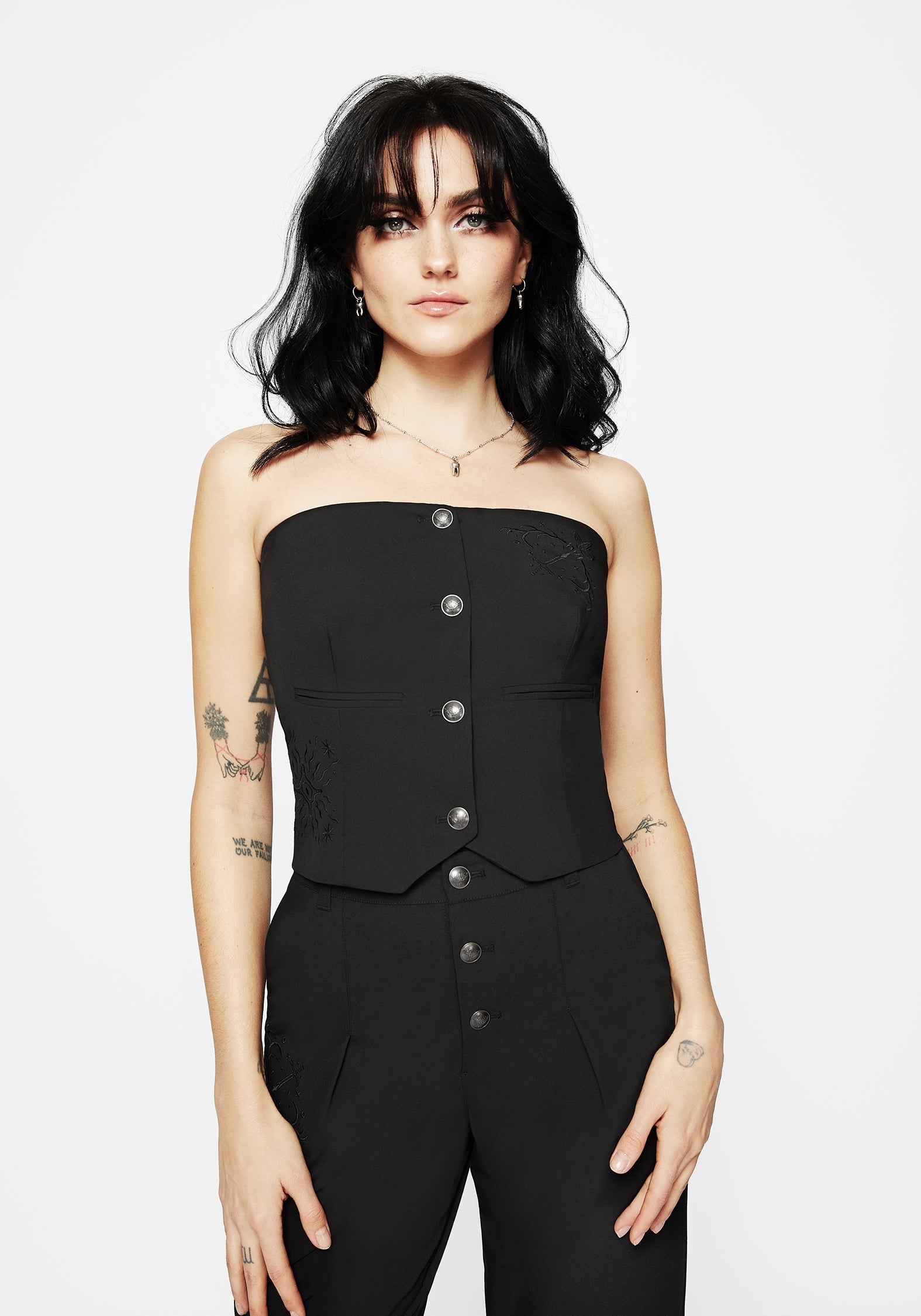 Moonbow Bestickt Strapless Massgeschneidert Weste
