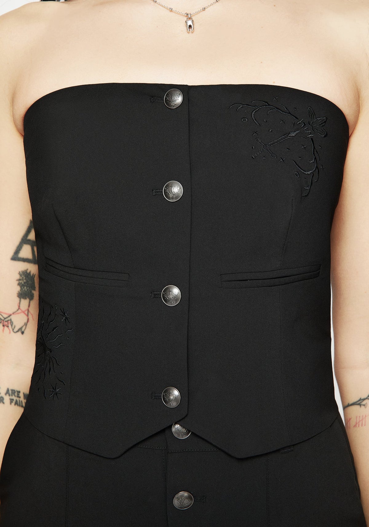 Moonbow Bestickt Strapless Massgeschneidert Weste