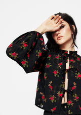 Darcey Blumenmuster Druck Chiffon Tie-Front Bluse