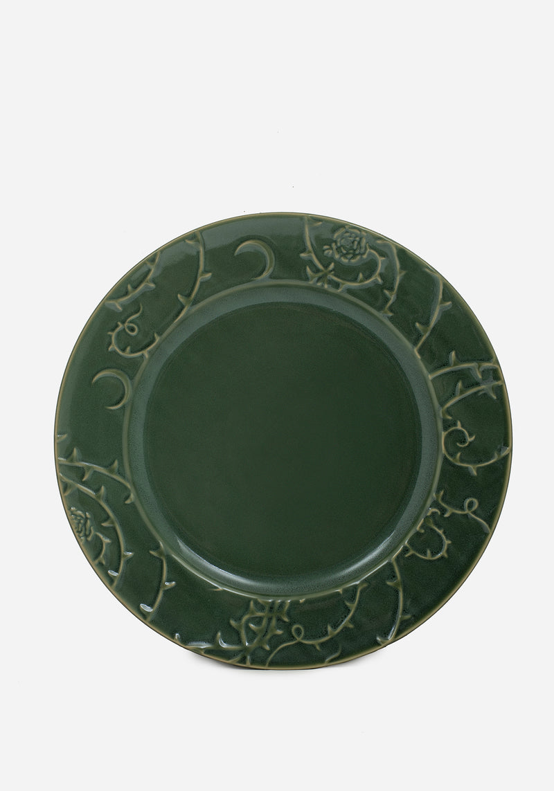 Rosethorn Blumenmuster Geprägt Dinner Teller  (4 Piece Set)
