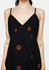 Solstice Bestickt Cami Hanky Saum Midaxi Kleid
