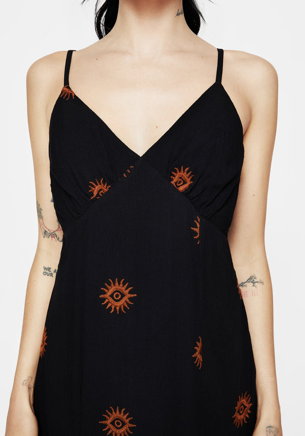 Solstice Bestickt Cami Hanky Saum Midaxi Kleid