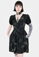 Fernery Knopf Hoch Korsett Mini Kleid