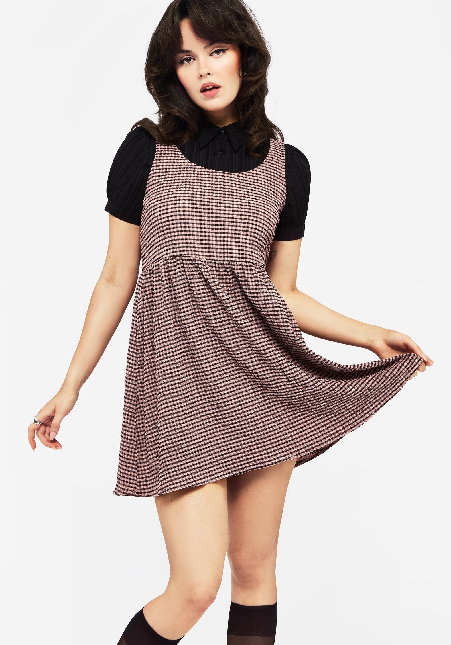 Midora Knittern Prüfen Mini Skater Kleid