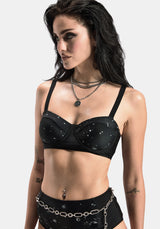 Comet Celestial Bedruckt Balconette Bikini Top
