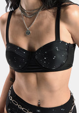 Comet Celestial Bedruckt Balconette Bikini Top