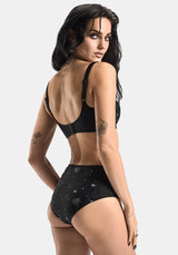 Comet Celestial Bedruckt Hoch Taille Bikini Bottom