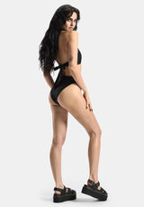 Sola Bestickt Hoch Taille Bikini Bottom