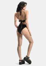 Sola Bestickt Neckholder Krawatte Rücken Bikini Top