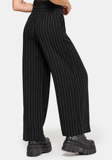 Charli Pinstripe Paperbag Waist Straight Leg Trouser EU 34