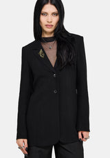 Ellis Embroidered Longline Blazer