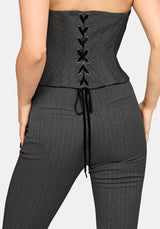 Lea Pinstripe Zip Bootcut Trouser