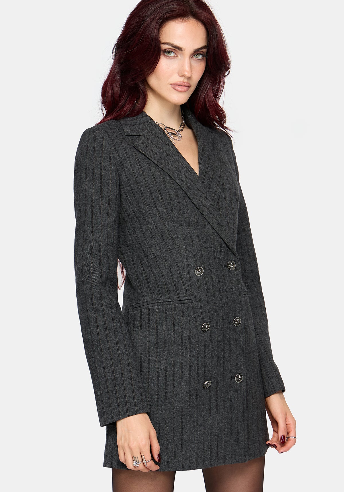Blair Nadelstreifen Blazer Kleid