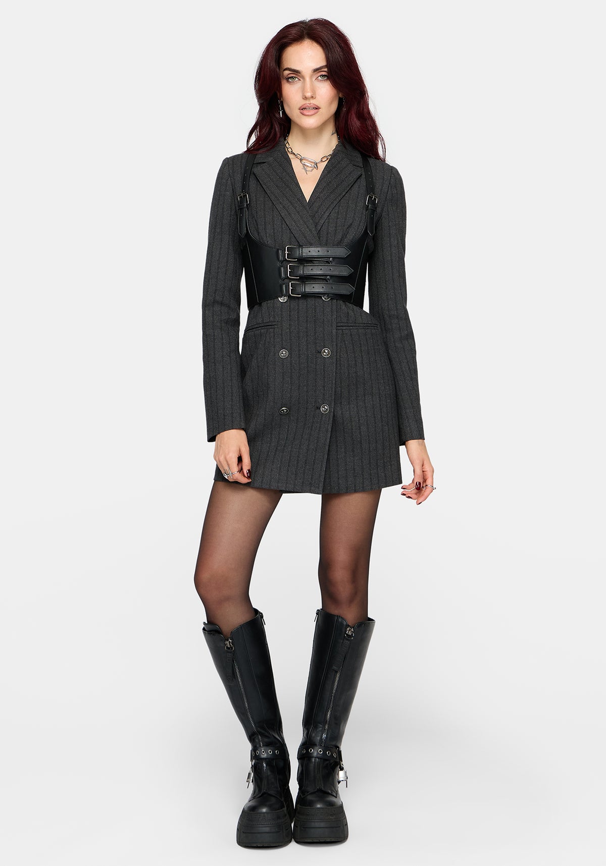 Blair Nadelstreifen Blazer Kleid
