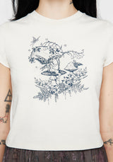 Maypole Baumwolle Fee Druck Kurz T-Shirt