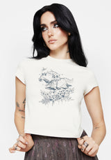 Maypole Baumwolle Fee Druck Kurz T-Shirt