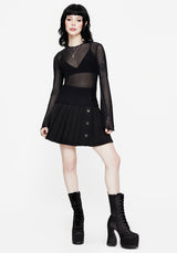 Flavia Mesh Fluted Lang Ärmel Top