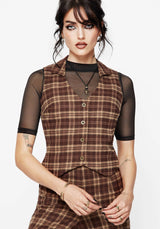 Milo Check Collared Waistcoat