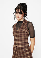 Milo Check Collared Waistcoat