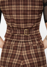 Milo Check Collared Waistcoat