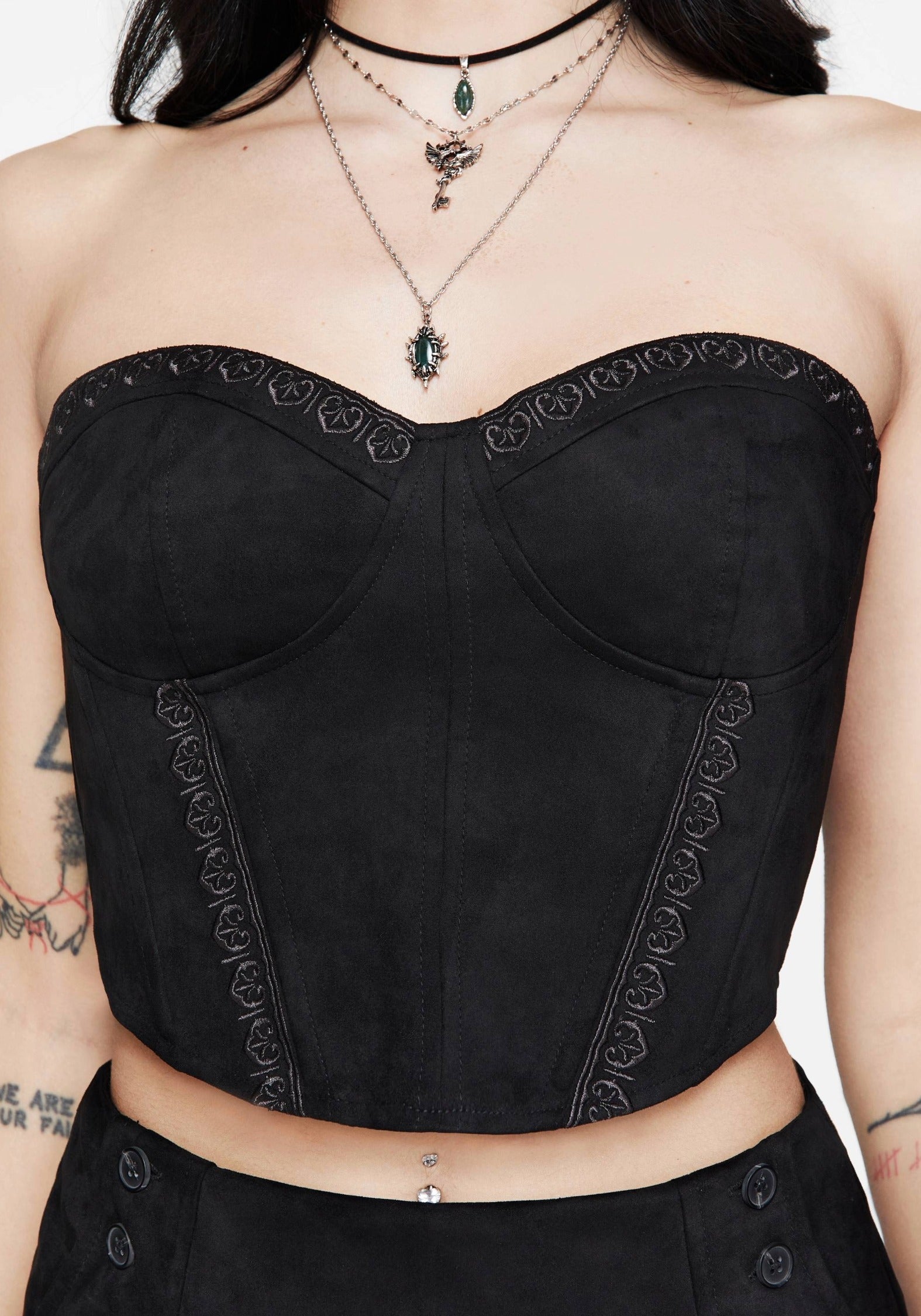 Lauma Kunst- Suede Korsett Top