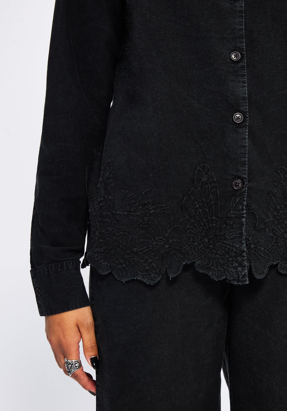 Ceres Baumwolle Motte Broderie Saum Hemd