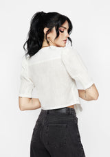 Parilia Baumwolle V Hals Bluse Top