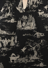 Lacelle Cotton Witch Toile Print Blouse