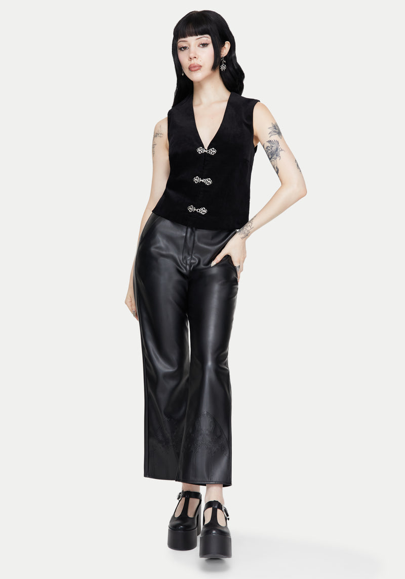 Mire Sleeveless Corduroy Waistcoat Top