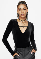 Venin Snake Charm Velour Bodysuit