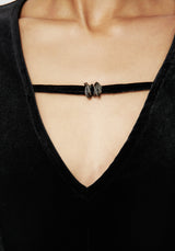 Venin Snake Charm Velour Bodysuit