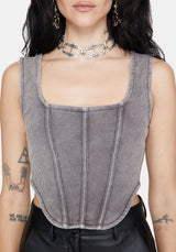 Irradiance Baumwolle Bestickt Jersey Korsett Top