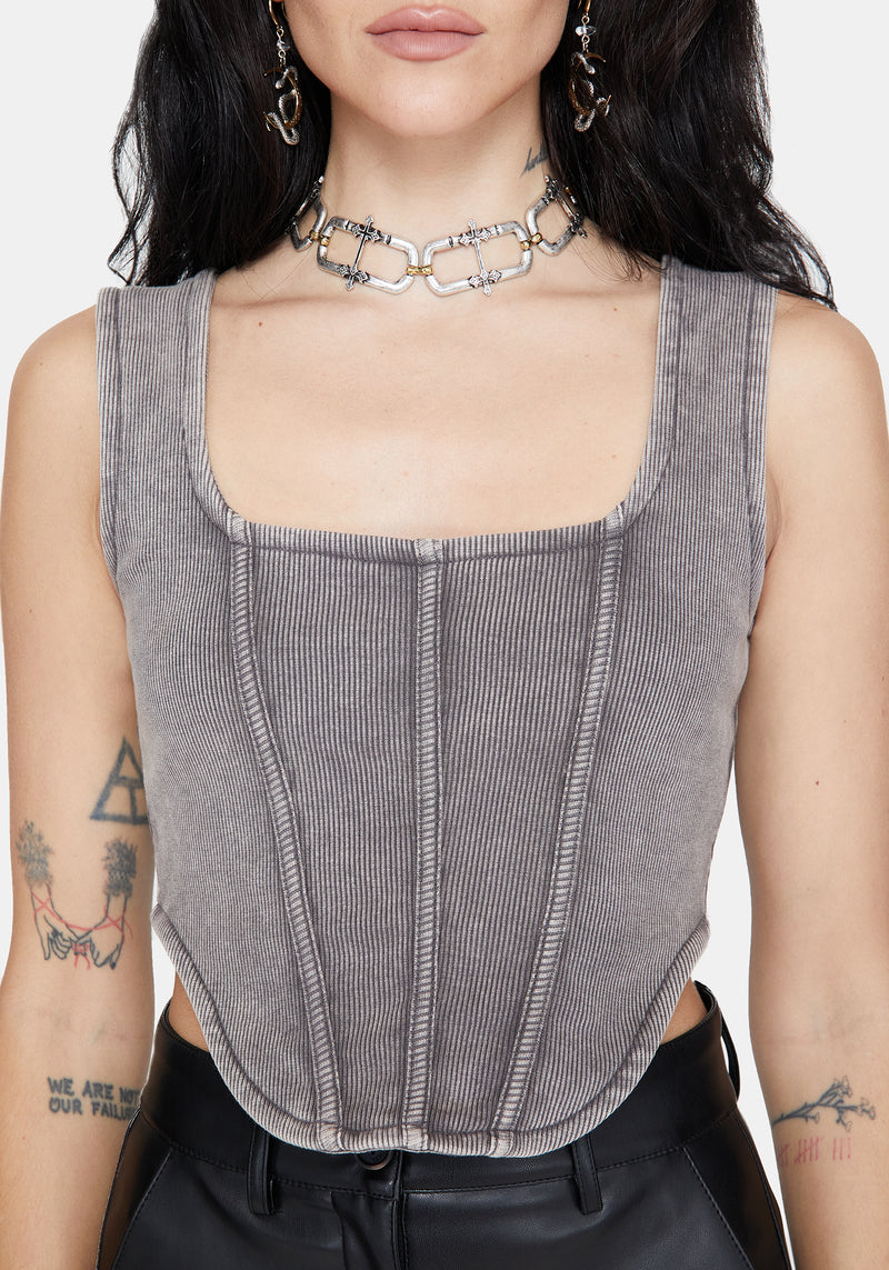 Irradiance Baumwolle Bestickt Jersey Korsett Top
