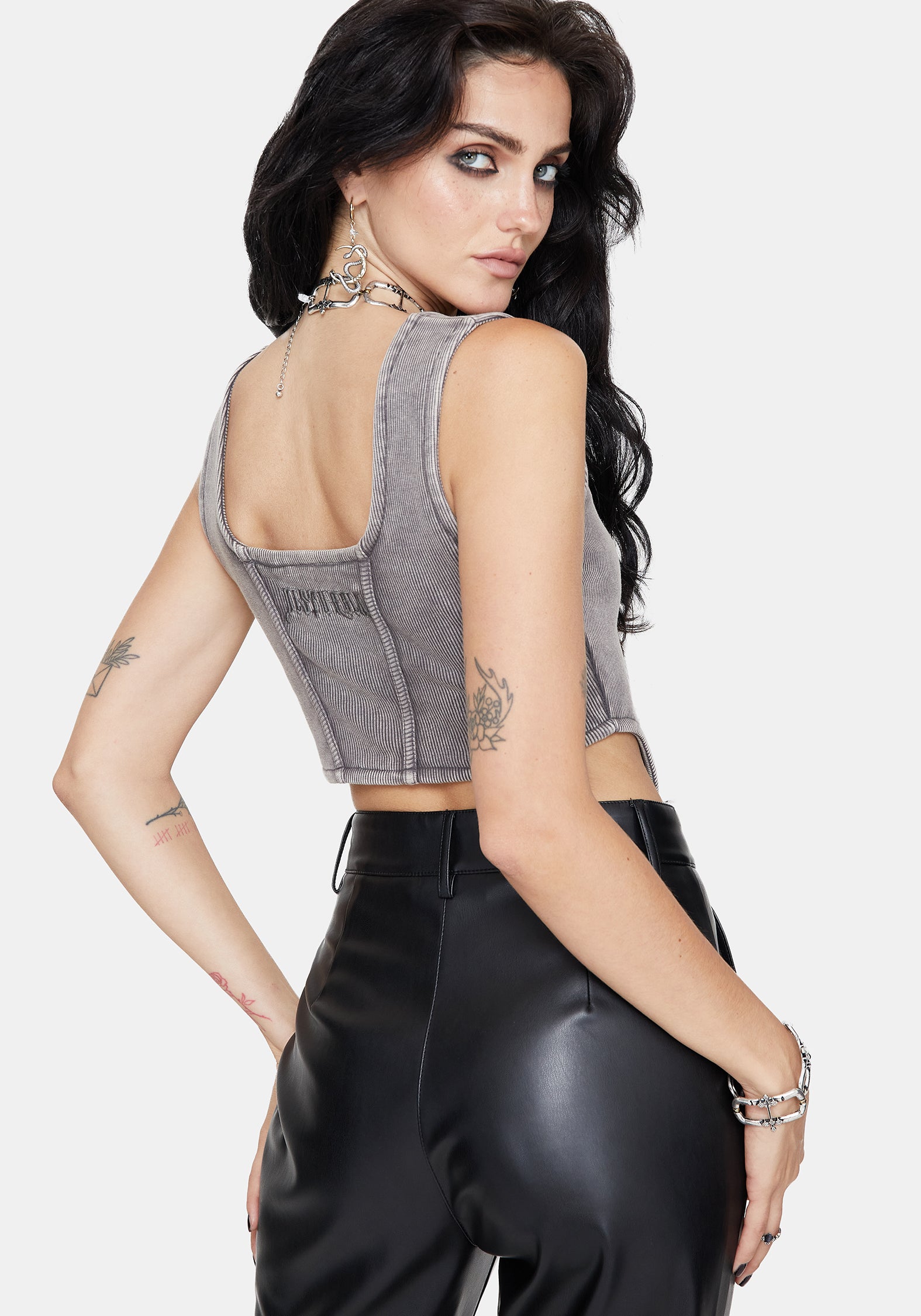 Irradiance Baumwolle Bestickt Jersey Korsett Top