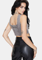 Irradiance Baumwolle Bestickt Jersey Korsett Top