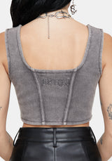 Irradiance Baumwolle Bestickt Jersey Korsett Top