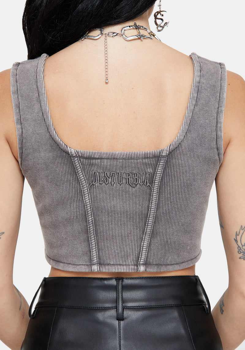 Irradiance Baumwolle Bestickt Jersey Korsett Top