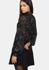 Phoenix Dragon Chiffon Blouse